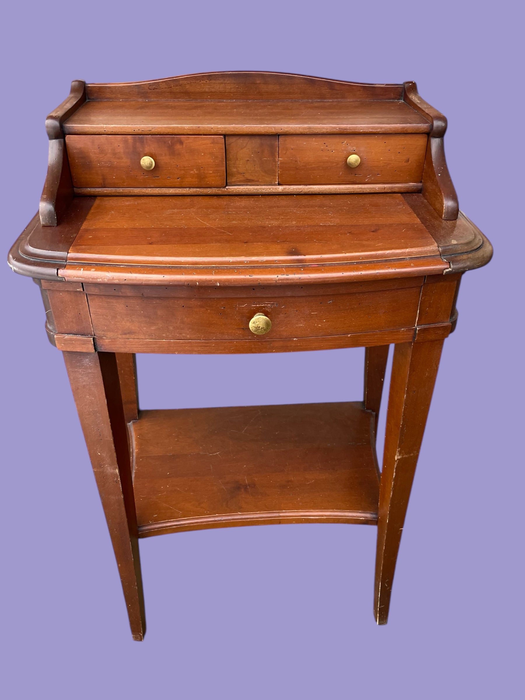 Petit meuble bureau secrétaire écritoire en merisier Louis Philippe