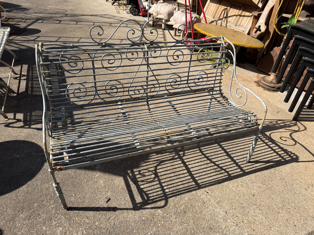 Banc de jardin en fer forgé époque fin 19ème