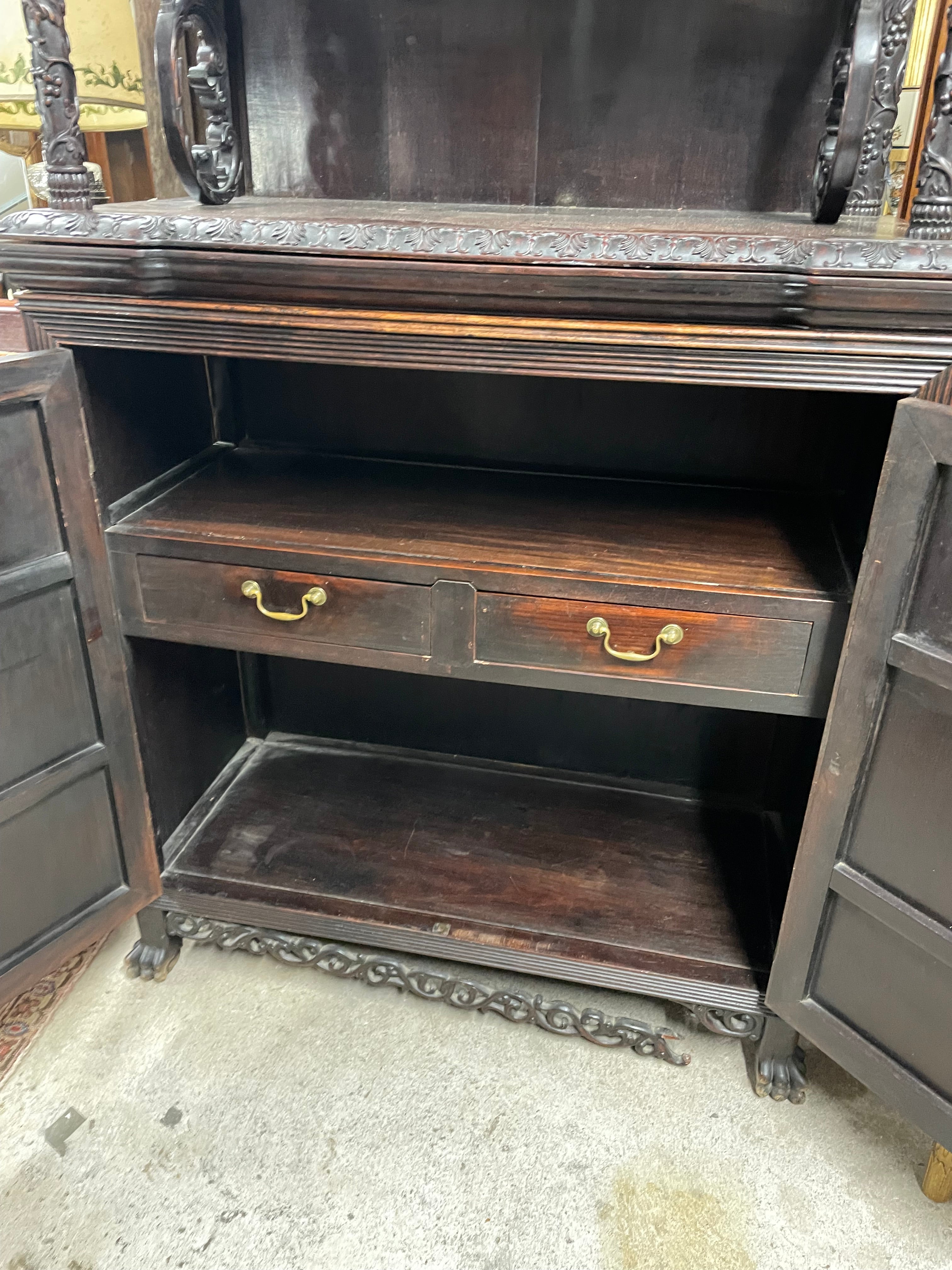 Meuble indochinois en bois exotique fin 19ème