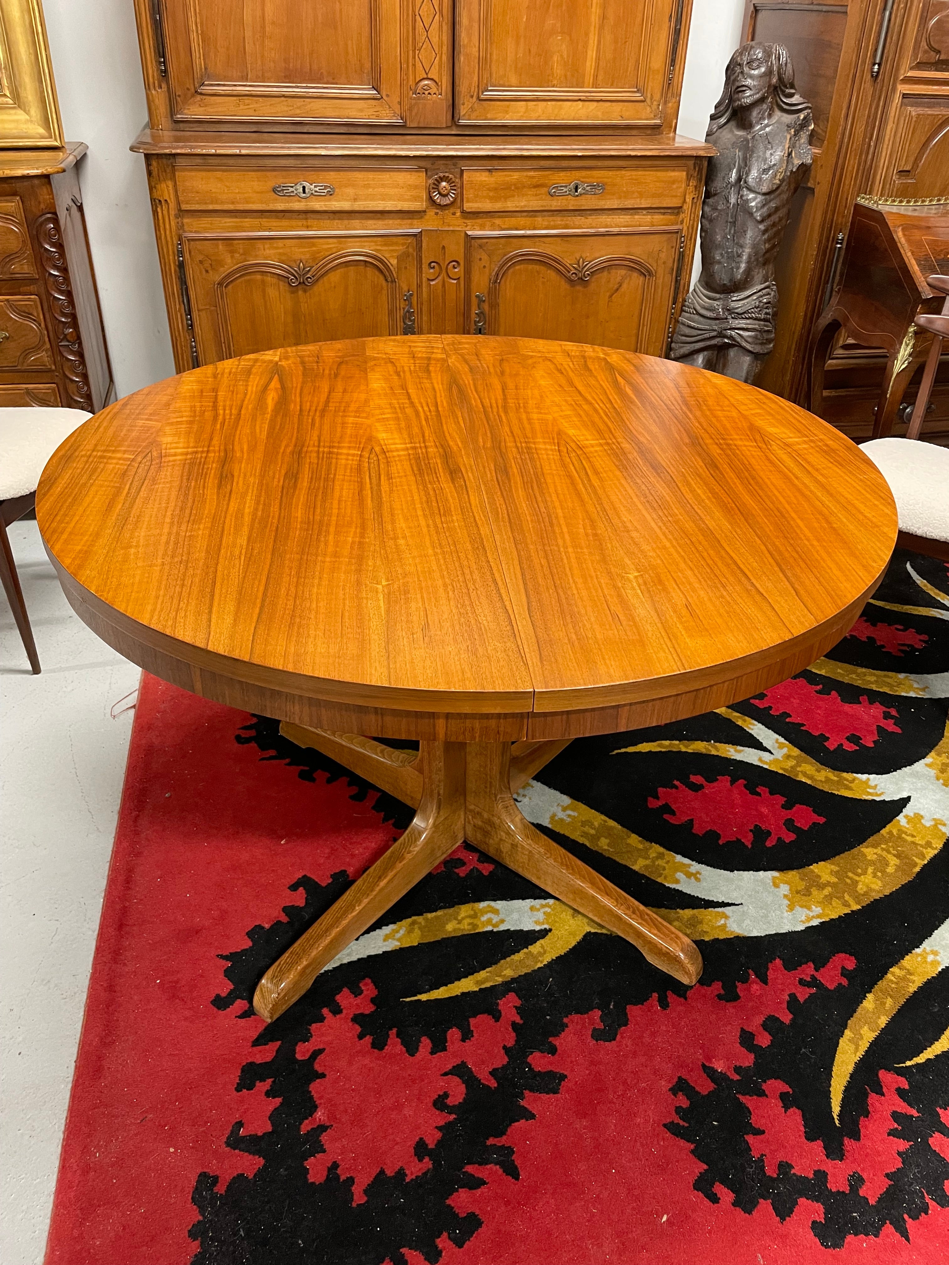 Table ronde Baumann à allonge centrale 115 cm