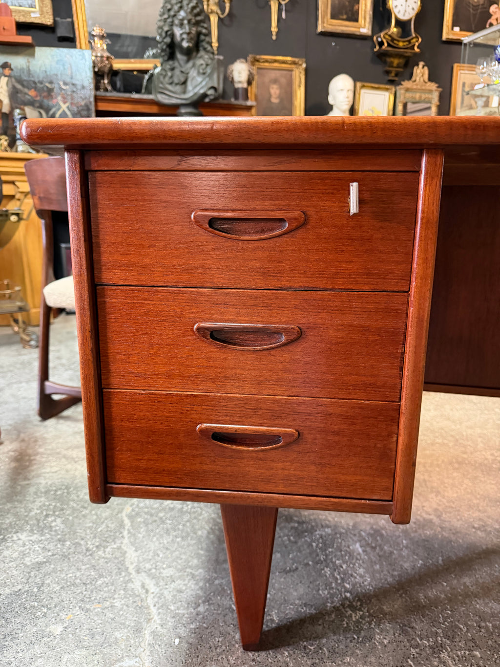 BUREAU BOOMERANG DOUBLE FACE PAR GORAN STRAND CIRCA 1960 SUÈDE