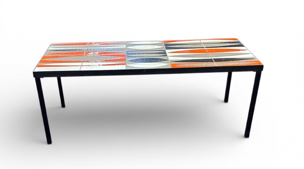 TABLE BASSE NAVETTES DE ROGER CAPRON VALLAURIS FRANCE ANNÉES 1960