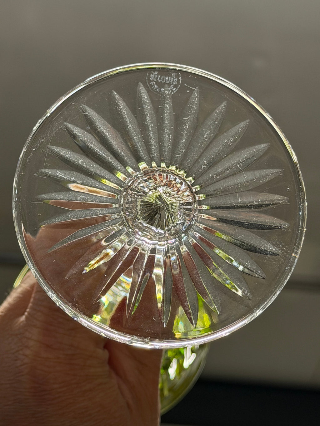 SAINT LOUIS - 6 VERRES ROEMERS EN CRISTAL DE COULEUR SAINT LOUIS MODÈLE TOMMY H: 19,6 cm