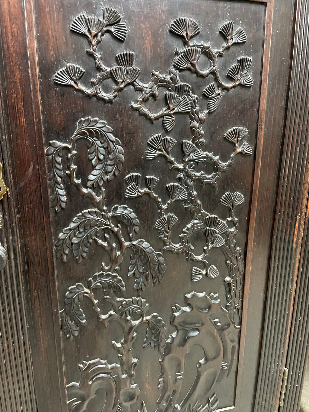 Meuble indochinois en bois exotique fin 19ème