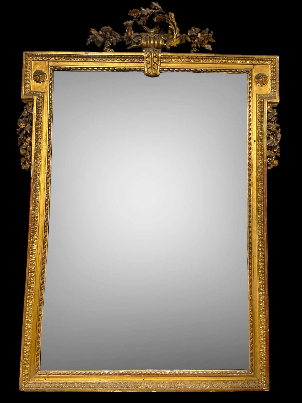 Miroir doré style Louis XVI