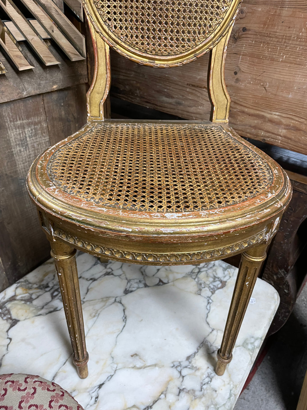Petite chaise Louis XVI bois doré