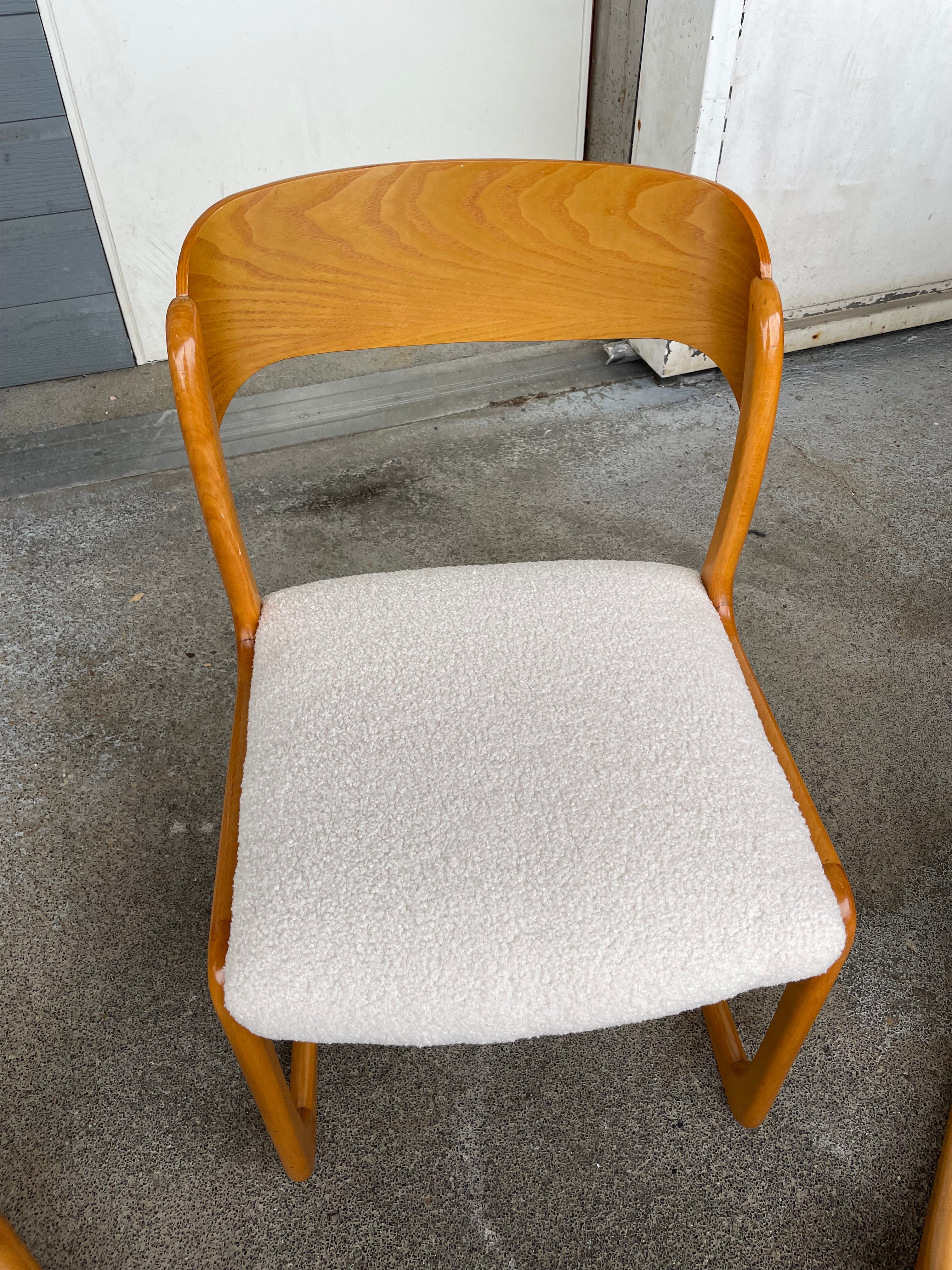 Set de 4 chaises Baumann Modèle Traîneau Luge