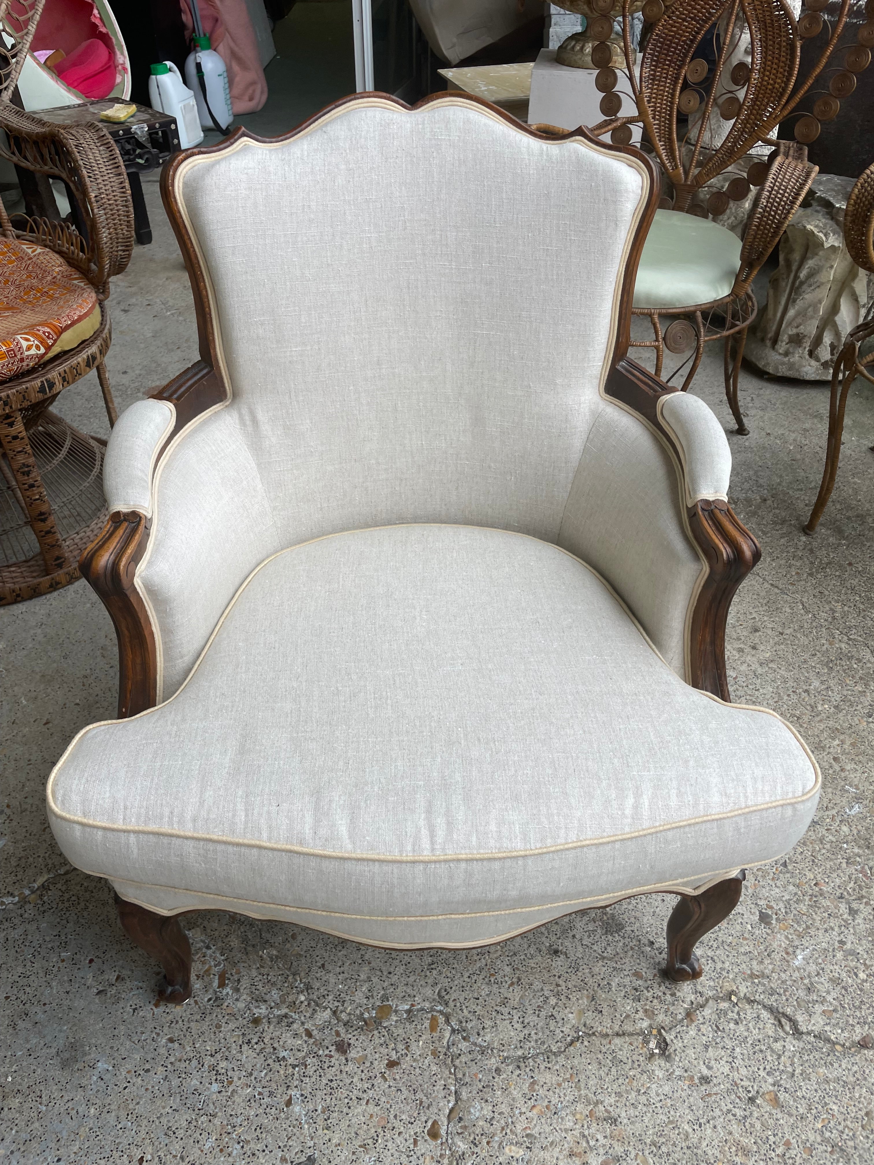 Paire de fauteuils Style Louis XV Blanc cassé