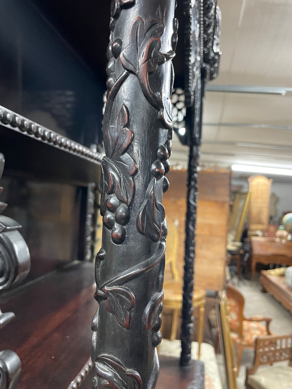 Meuble indochinois en bois exotique fin 19ème