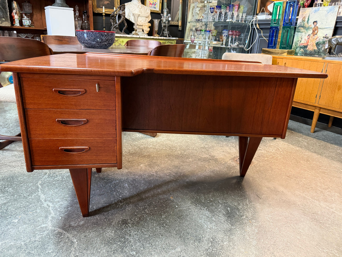 BUREAU BOOMERANG DOUBLE FACE PAR GORAN STRAND CIRCA 1960 SUÈDE