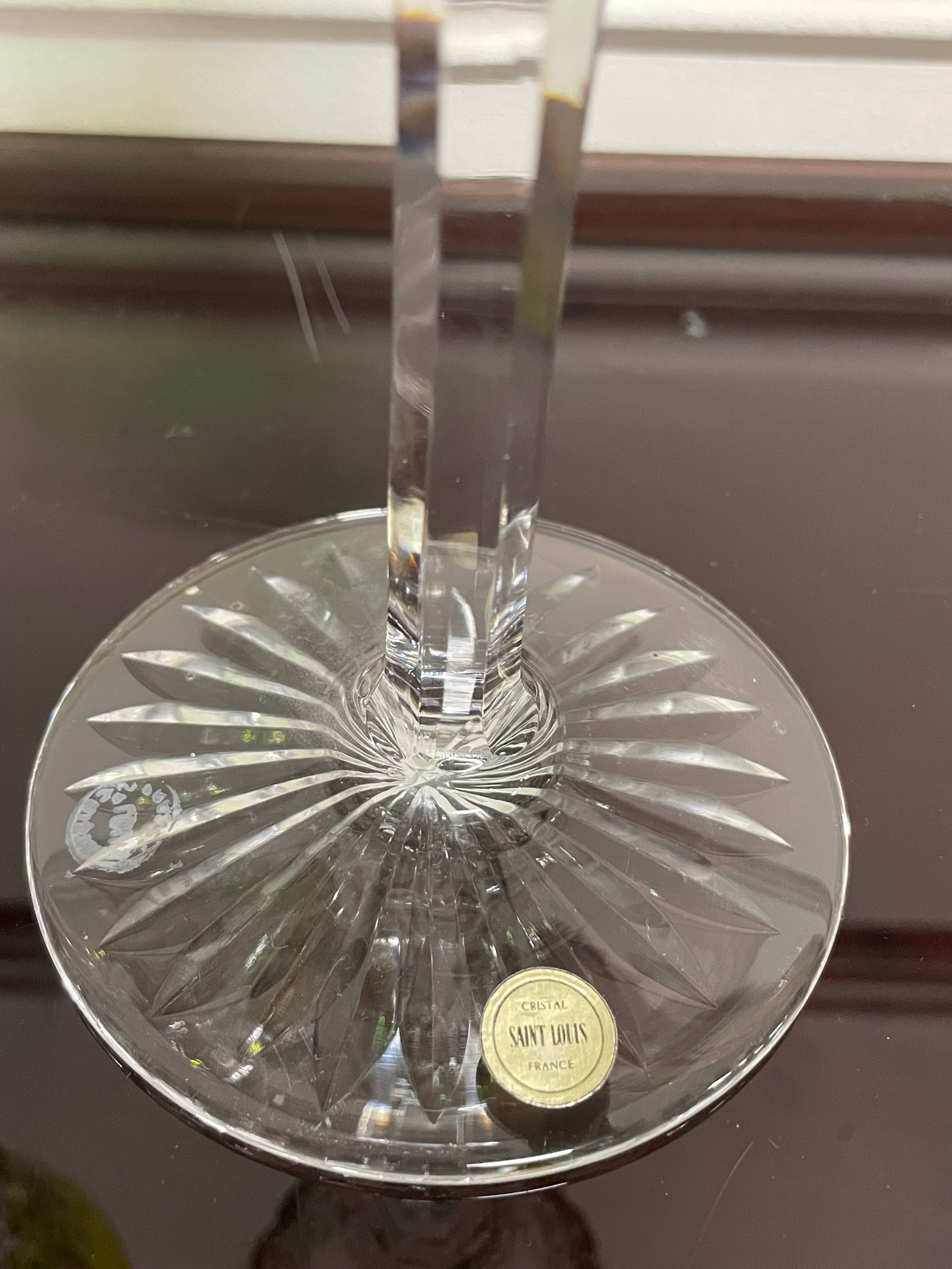 6 VERRES ROEMERS EN CRISTAL DE COULEUR SAINT LOUIS MODÈLE TOMMY H: 19,6