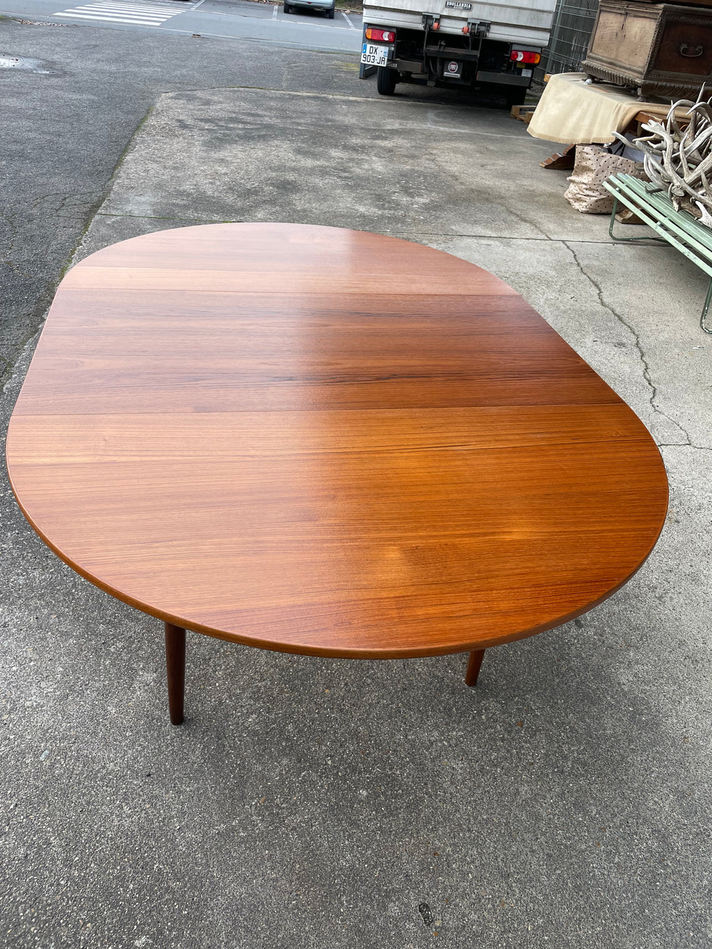 Table ronde extensible en teck danois d’Elsteds Mobelfabrik Agerbaek