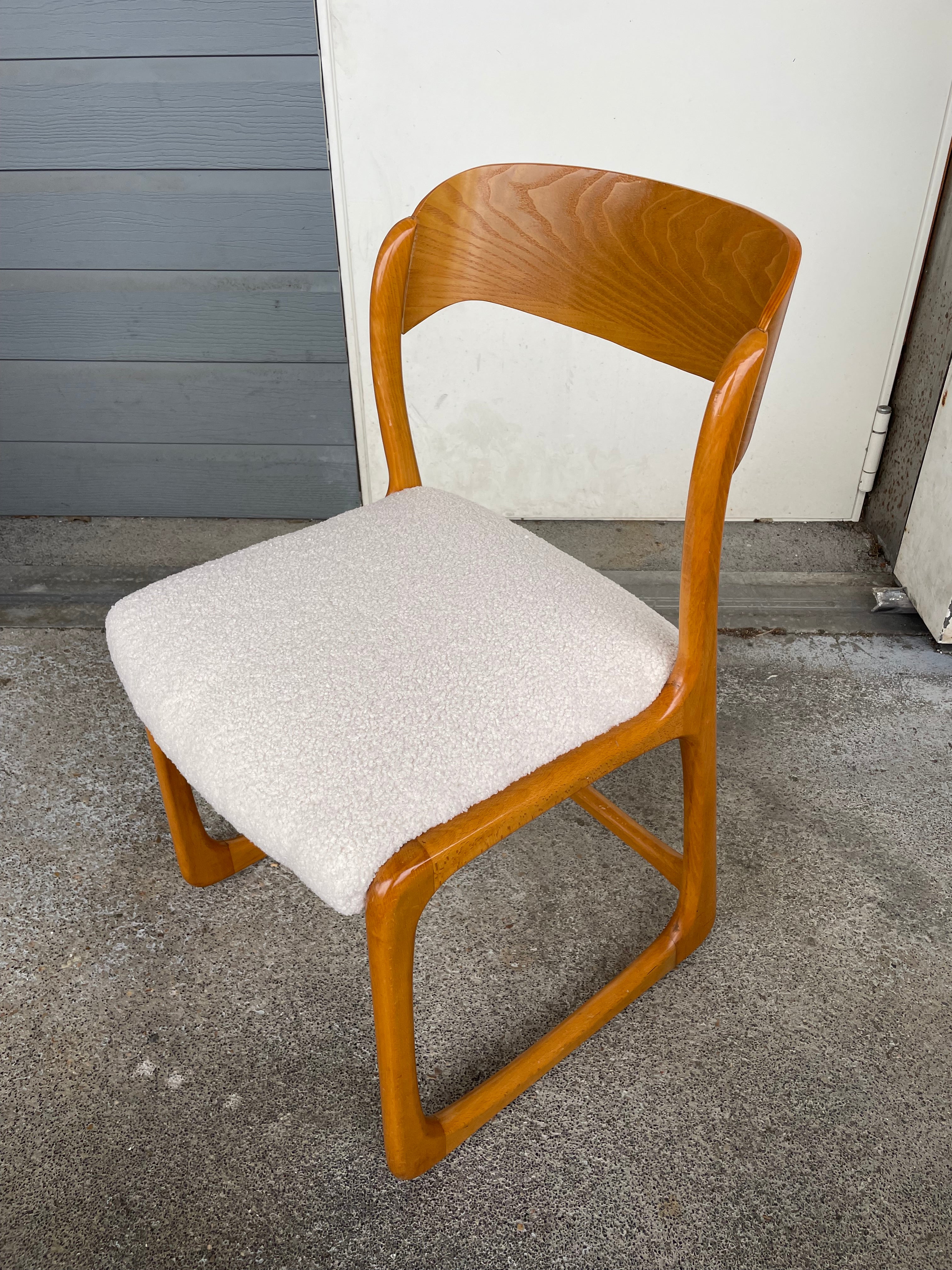 Set de 4 chaises Baumann Modèle Traîneau Luge