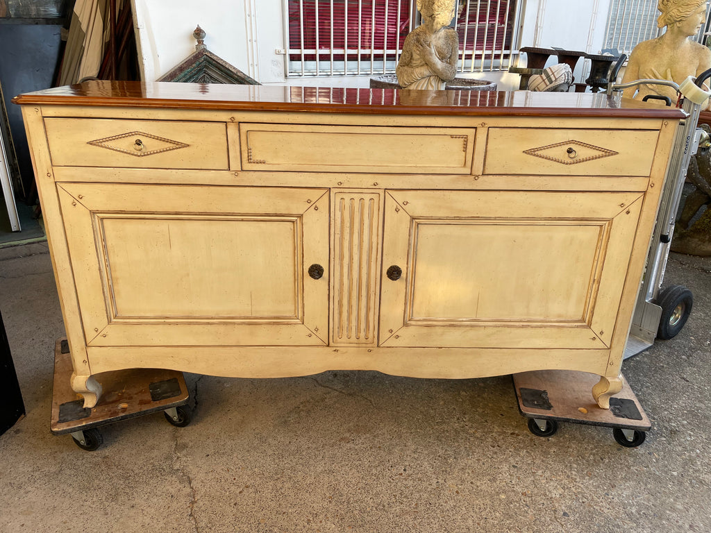 Buffet Tiffany en merisier style louis xv louis xvi bois patiné