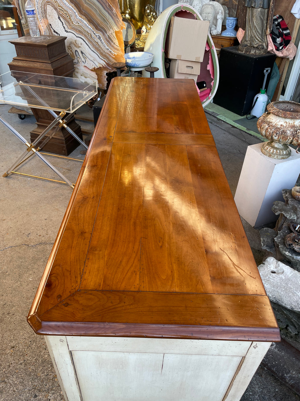 Buffet Tiffany en merisier style louis xv louis xvi bois patiné