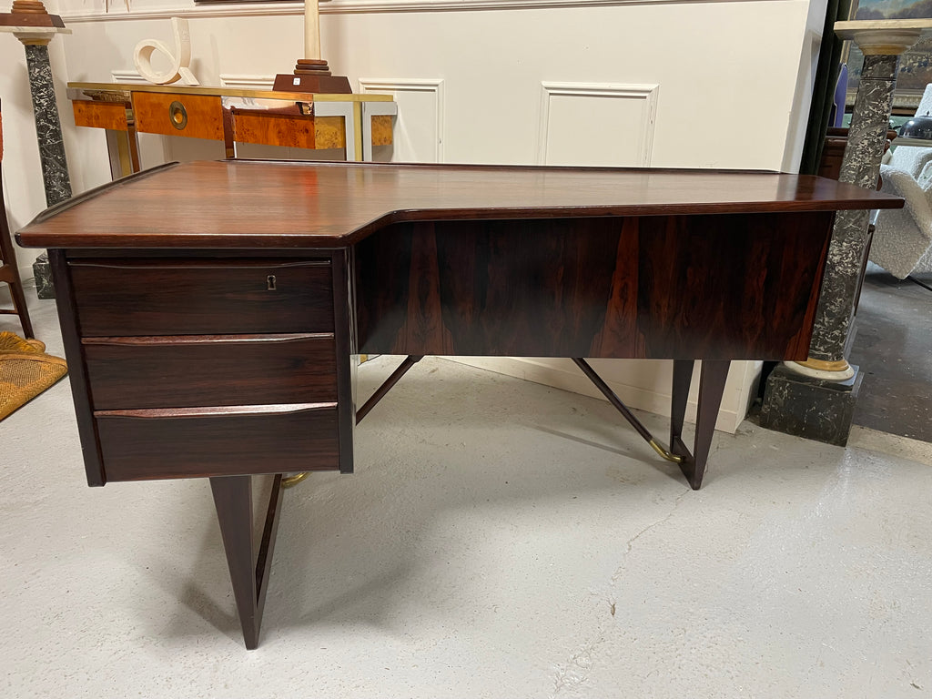 Bureau Boomerang par Peter Lovig Nielsen en Palissandre Danemark circa 1971